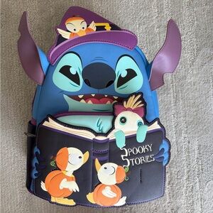 Loungefly Stitch Exclusive Spooky Stories Halloween Glow Mini Backpack